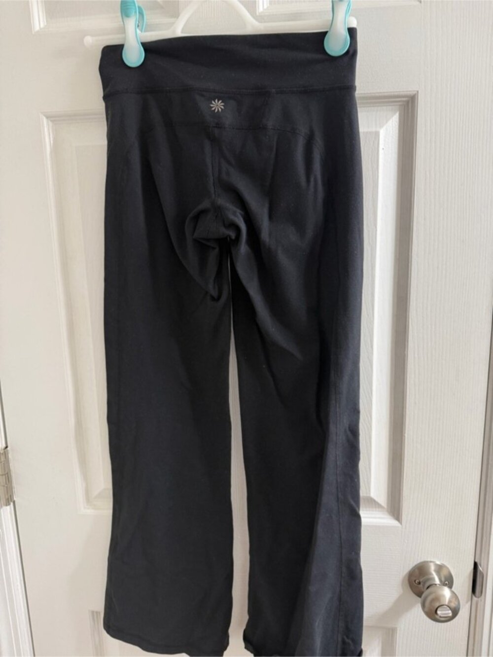 Women’s Black Wide-Leg Lounge Pants Leggings - Picture 2 of 2